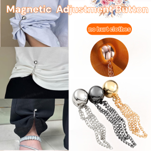 Magnetic Button No-Sew T-Shirt Hem Shortening Tool Pants Cuff Shortening Adjustment Clip Fashion Accessory