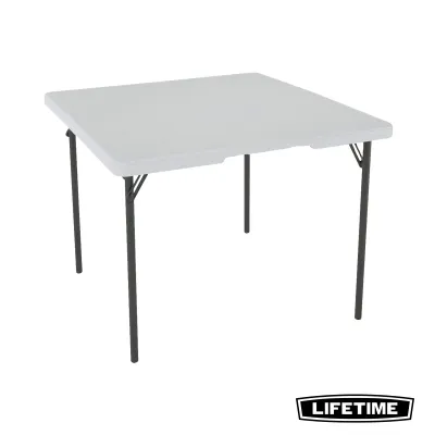 Lifetime USA 37x37 Square Dining Table - New Durable Easy-Clean Standard Height