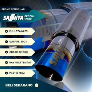 Savinta Knalpot Mobil PBCv2 Full Stainles 08mm Ngebas Adem Empuk