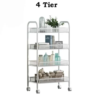 Baby Storage Trolley Rack With Wheel Design Multi-functional Use Children Toys Clothes Book Storage Rack BTP