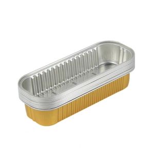 KEASHI 30/50Pcs Rectangle Aluminum Foil Tin Heat-resistant Reusable Mini Bread Packing Foil Box Thicken Convenient Mini Loaf Pans Cooking Tool