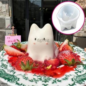 [COD] dgheg Lying Dragon Kitty Milk Pudding Silicone Mold Custard Mold Cute Cartoon Jelly Cake Cake Mold Cake Decoration Baking Bakery Tool