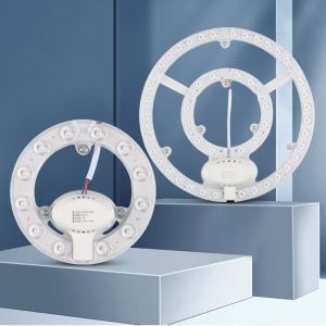 LOVWK โมดูล LED กลม ไฟติดเพดาน ทนทานต่อการใช้งาน 12W 18W 24W 36W 48W 72W โคมไฟติดเพดาน อะไหล่สำหรับเปลี่ยน หรี่แสงได้ แผงไฟ LED เพดานห้องเพดาน