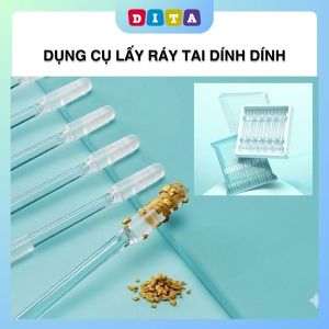 BỘ 24 TĂM BÔNG LẤY RÁY TAI DÍNH DÍNH
