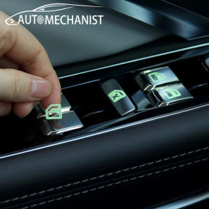 Car Door Window Luminous Button Sticker For Hyundai Accent Solaris Tucson 2017 Getz Ix35 Santa Fe Coupe I20 Veloster Ix25 Creta