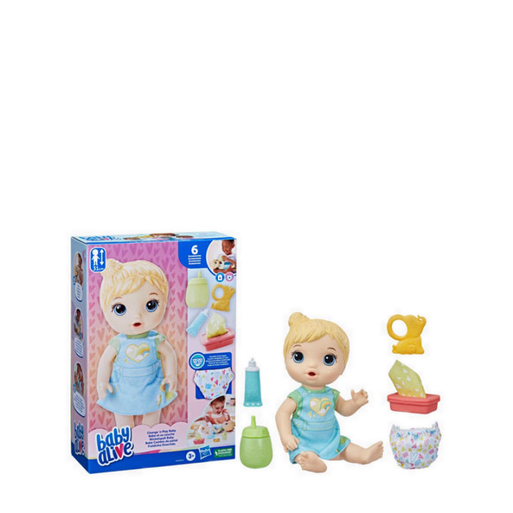 Baby Alive Change 'n Play Baby Doll, Blonde Hair BYAF4150