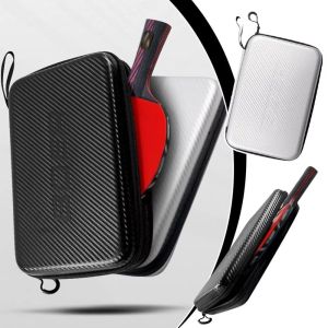 DGFDF ฮาร์ดเชลล์ กระเป๋าไม้ปิงปอง ป้องกันน้ำ ป้องกันฝุ่น กล่องไม้ปิงปอง ทนทาน สายคล้องมือ กระเป๋าเก็บปิงปอง ของใช้สำหรับกีฬาปิงปอง