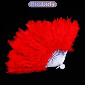 Heabety 9 Màu Sắc Mới Trang Phục Đám Cưới Showgirl Nhảy Gấp Tay Lông Fan Ưa Thích