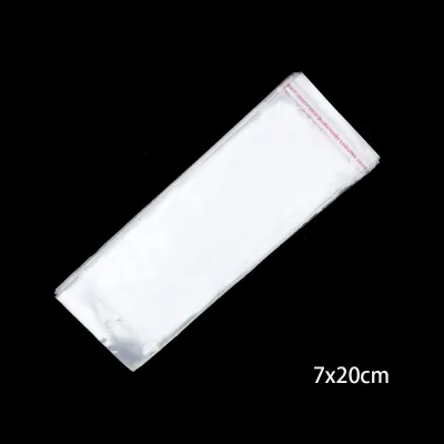 100pcs/Bag Wholesale Transparent Self Adhesive Seal Plastic Storage Bag Gift OPP Poly Pack Bag With Hang Hole Packaging Pouch