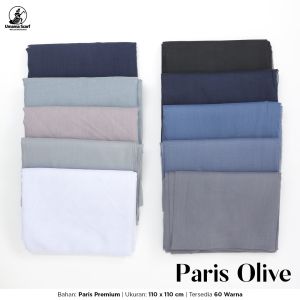 Umama Scarf - Kerudung Polos Segi Empat Paris Olive LC