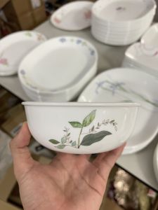 Original USA Corelle® Leaf & Vase Loose Item (Fish Plate Dessert Bowl Pasta Bowl Noodle Bowl International Soup Bowl Cereal Bowl)