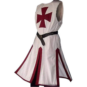 Medieval Crusader Costume Knight Coat Cape Renaissance Outfit cosplay Role-playing game