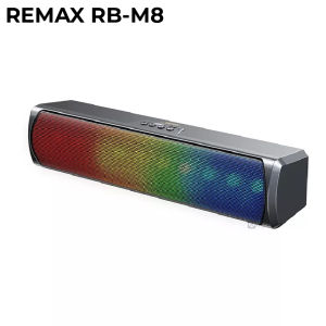 100% ORIGINAL REMAX RB-M8 Dual 2-inch Bluetooth Speaker RGB Light Rhythmic Moves Wireless V5.0