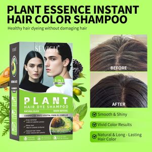SEVICH Hair Dye Shampoo Cover Gray Hair Herbal Essence Tender Hair Coloring Shampoo