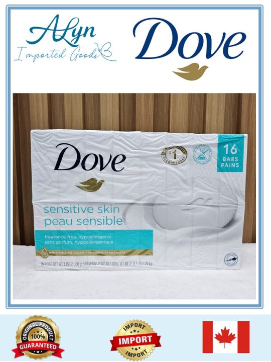 Dove Moisturizing Beauty Bar Soap Sensitive Skin from Canada 106g