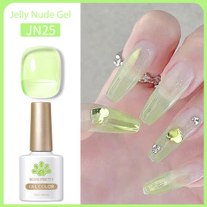 BORN PRETTY 10ml 50 Colors Jelly Nude Pink Gel Nail Art Polish Translucent Semi Permanent Soak Off UV LED Gel Varnish Nail UV Gel Polish Complete Set