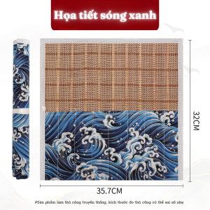 Túi đựng bút lông thư pháp – Dạng rèm cuộn vải thiết kế cổ điển tiện lợi mang theo bộ văn phòng tứ bảo