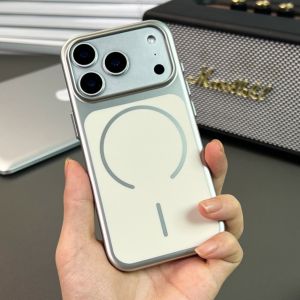 Ultra-Thin Metallic For Magsafe Phone Case For iPhone 17 Air 16 15 14 13 12 Pro Max Hard Wireless Charge Magnetic Original Cover