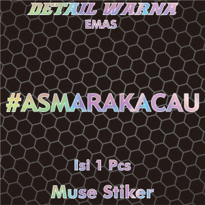 Sticker Motor Asmarakacau Stiker Asmara Kacau Cutting Viral 3D Timbul Aksesoris Tempelan Motor