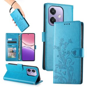 New Phone Case For OPPO A18 A3X A5X A3 A5 A6 Pro A17 A17K A16 A38 A54 A55 A57 A57S A58 A74 A76 A77 A77S A78 A79 A94 A96 4G Lucky Flower Magnetic Leather Wallet Card Slot Flip Case Casing