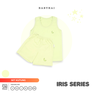 BABY HAI Iris Set - Setelan Kutung Baju Kutung Celana Pendek - Seri Hijau