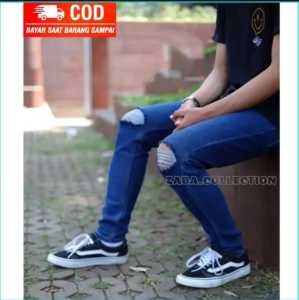 BAYAR DI TEMPAT [COD] CELANA JEANS PENSIL PANJANG PRIA SOBEK LUTUT / CELANA JEANS PENSIL COWOK COWOK YANG LAGI TREN NYA / CELANA JENAS PENSIL KEKINIAN / CELANA JEANS PENSIL SOBEK LUTUT PRIA TERLARIS DI TOKO NAMURA COLLECTION INI