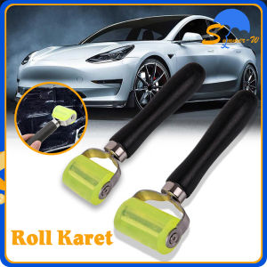 Roller Roda Peredam Suara & Roll Karet Handle Kayu Hitam Untuk Peredam/Roller Untuk Pemasangan Peredam Suara Audio Mobil
