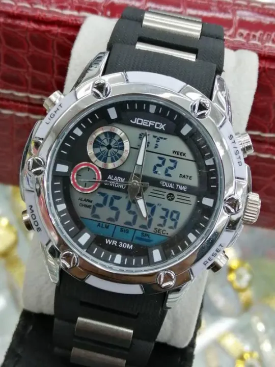 Joefox Dual Time Display Watch WR 30m Fully Chronograph Date Show