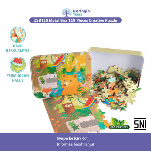 Beringin Toys Metal Box 120 Pieces Creative Puzzle / Mainan Edukasi Anak / Board Game / Mainan Puzzle / Mainan Anak