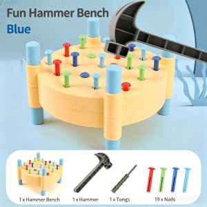 Kids Hammering Toy Set Toddler Pounding Nail Game Sensory Learning Fine Motor Skills Play