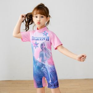 BAJU RENANG ANAK CEWEK MODEL TERUSAN PENDEK MOTIF CANTIK BAHAN TEBAL SWIM SUIT