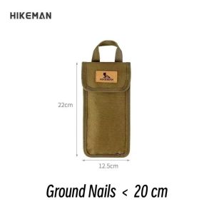 INNEED Ngoài trời Túi đựng cọc lều cắm trại Bền bỉ Chống thấm nước Túi đựng đinh cắm đất Di động PVE Hộp đựng chốt giữ Phụ kiện lều