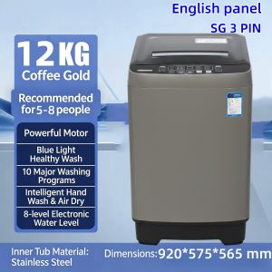 SG STOCK 8/12kg Automatic Washing Machine Household Mini Dryer Sterilization With Drying Top Load