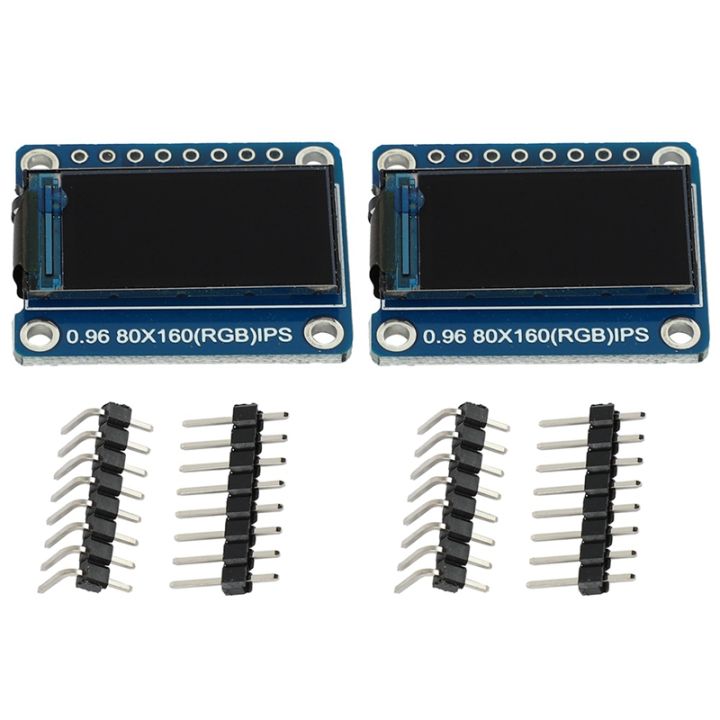 2X Ips 0.96 Inch 8 Pin Spi Hd 65K Full Color Tft Module St7735 Drive Ic ...