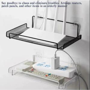 Wall Mounted WiFi Router Shelf TV Set-Top Storage Box Waterproof Decoration Storage Rack