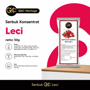 Bubuk Minuman Perasa Lychee 50gr Powder Gkc Heritage untuk campuran ke Teh kopi dan susu