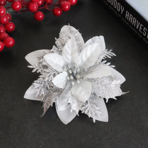 Hoa Trang Trí Cây Thông Noel Kim Sa Lấp Lánh - Phụ Kiện Decor Giáng Sinh 2024 Ruffo Nhiều Màu Sắc Giá Rẻ