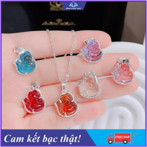 Mặt dây chuyền hồ ly chúa bọc bạc mặt dây chuyền hồ ly bọc bạc mặt hồ ly bọc bạc mẫu mới siêu đẹp