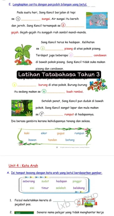 📗Latihan Tatabahasa Tahun 3📗 三年级国文语法练习📗 SK/SJKC📗 | Lazada