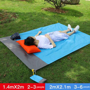HIKAYA Beach Blanket Waterproof Sand Proof - Oversized Lightweight Beach Mat Quick Drying & Compact - Outdoor Portable Blanket for Camping Picnics Hiking