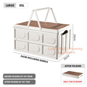 Outdoor Multi-functional Wooden Cover Storage Box Heavy Duty Foldable Storage Box for Camping Use Fishing Box