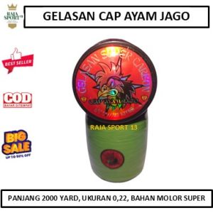 (COD) Gelasan Layang layang Cap Ayam Jago Super Carbon Tarik Uluran 0.22 2000 Yard Tajam Kasar Layangan