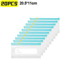 ถุงปิดผนึกนำกลับมาใช้ใหม่60/10ชิ้นกระเป๋าซิปปิดผนึกกระเป๋าเก็บของขนมกินเล่นสำหรับห้องครัวตู้เย็นพลาสติกภาชนะปิดผนึก