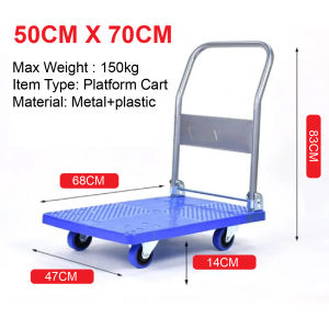 Super Heavy Duty Foldable Handle Platform Trolley 360° Rotation Wheel Moving Items Hand Push Cart / Troli Letak Barang