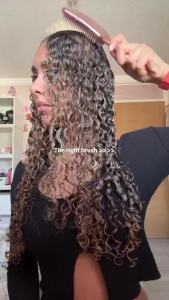 Black Detangling Brush - Wet & Dry Hair Brush for 2c 3c 4c Curly Hair