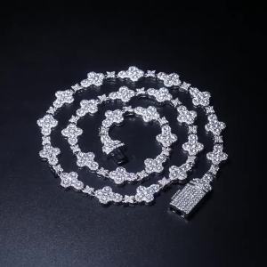 European and American Cross-Border New Simple Fashion 10mm Cross Flower Bracelet Micro Inlaid Zircon Elegant Sparkling Jewelry Wholesale