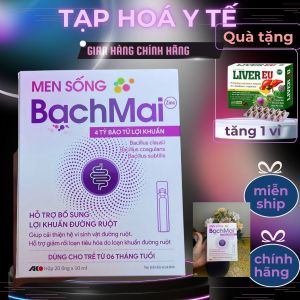 Men Sống Bạch Mai 4 tỷ lợi khuẩn cân bằng vi khuẩn đường ruột hấp thụ tiêu hóa tốt hơn bổ sung vi khuẩn có lợi ống