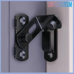 【Enthusiasm】🌟🌟【Hot Sale】🎈 Cửa Khóa bảo vệ chốt Bolt 90 180 độ thép không gỉ chuyển đổi chốt trượt Barn Door khóa đen sắt góc bên phải Barn khóa