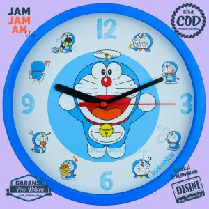 Jam Dinding Analog Hiasan Dinding Karakter Anak BestSeller Doraemon NN1222 Unik Baca Komik Modern