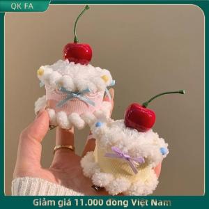 QK FA ✨ Dễ thương Bánh Anh đào kẹp tóc phụ nữ sinh nhật mũ nón kẹp tóc chụp ảnh bầu không khí cảm giác đạo cụ Phụ Kiện Tóc Quà Tặng